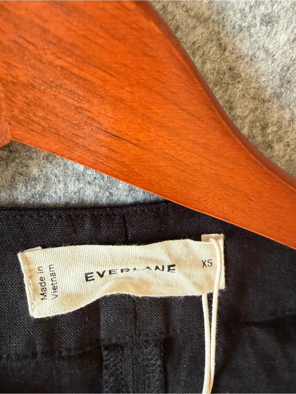 Everlane Linen Black Wrap Midi Dress with Self Tie-xs - Picture 2 of 10